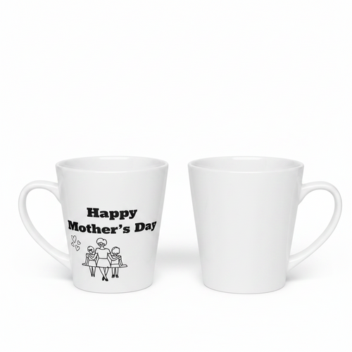 Happy Mother’s Day Glass Cup – Gift for Mom | Simple Aesthetic Coffee Cup